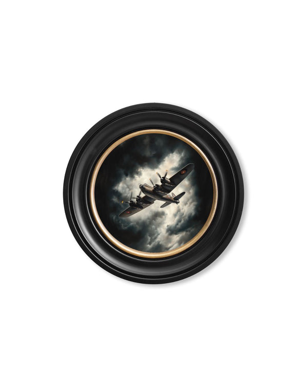 Fighter Jets Oxford Round Frame