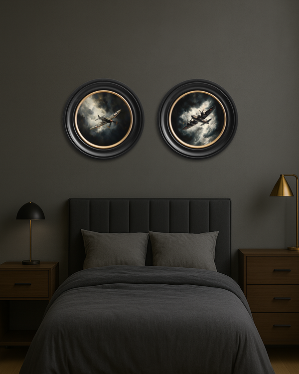 Fighter Jets Oxford Round Frame