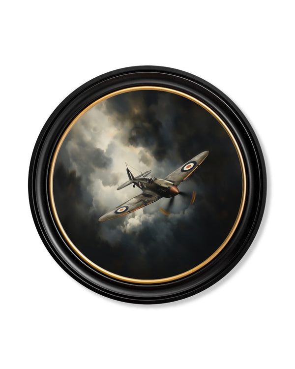 Fighter Jets Oxford Round Frame