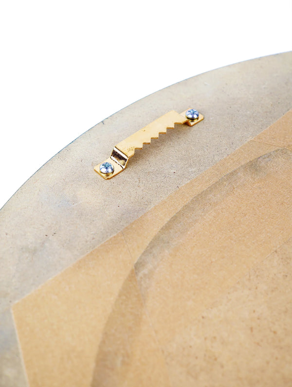 Peacocks In Saffron Garden - Oxford Round Frame