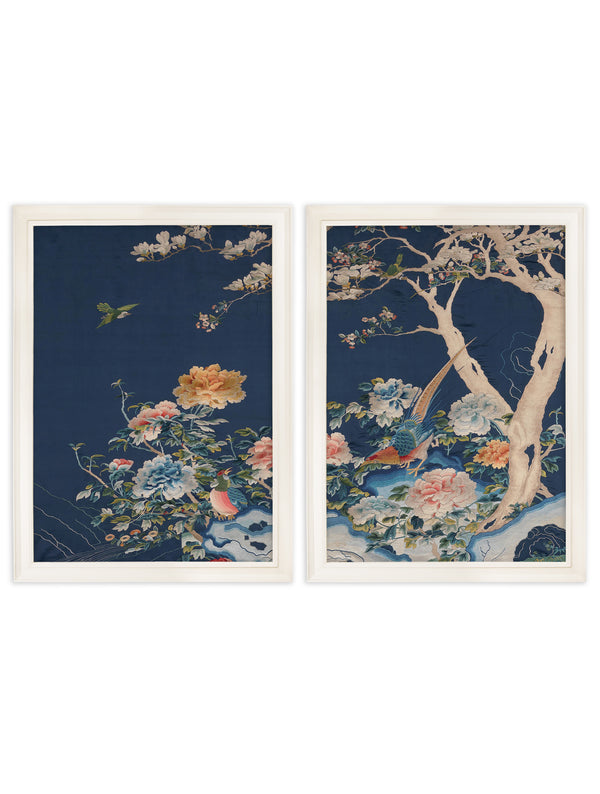 Blue Blossom Trees Set of 2