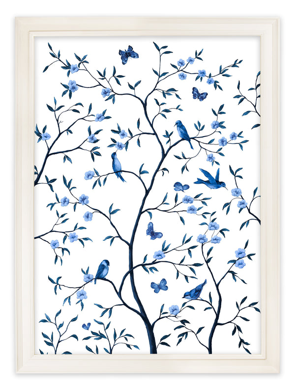 Tree of Life Blue & White Set of 2