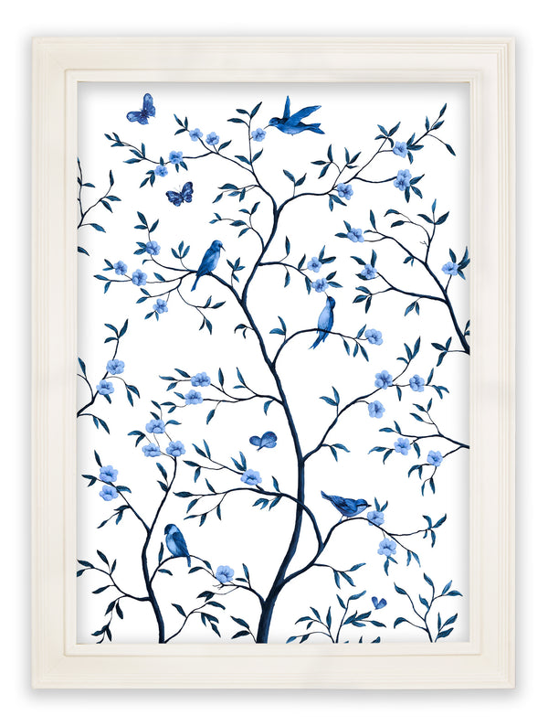 Tree of Life Blue & White Set of 2