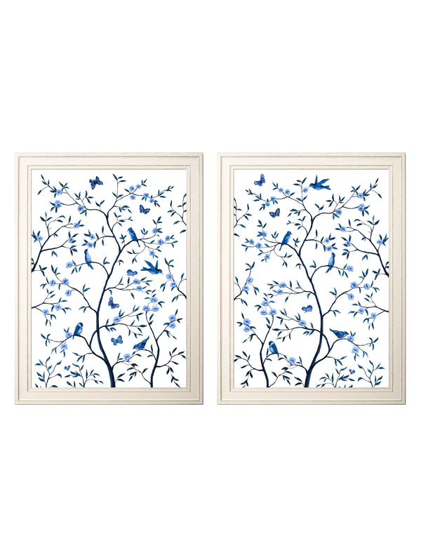 Tree of Life Blue & White Set of 2