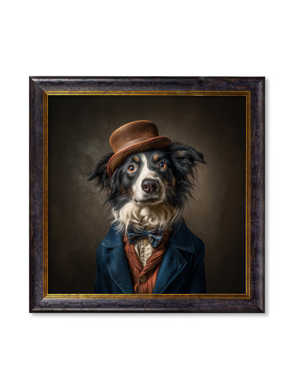 Lord Shearlock - Gentleman Border Collie Oxford Square Frame
