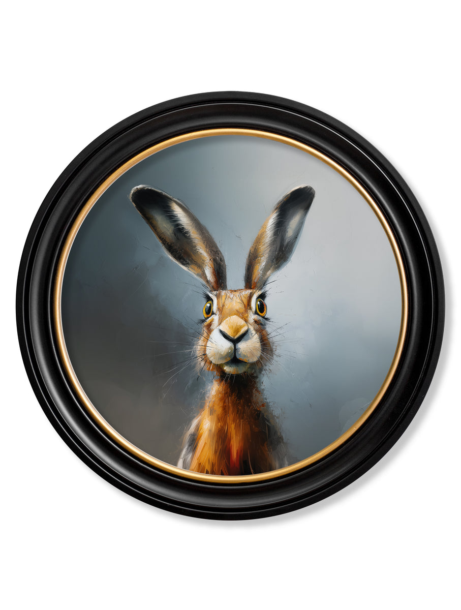 A Curious Hare - Oxford Round Frame – T A Interiors