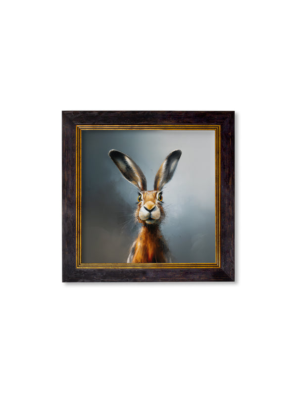 A Curious Hare - Oxford Square Frame