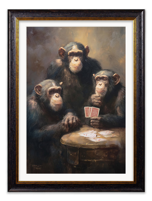 The Card-Playing Chimps - Oxford Frame