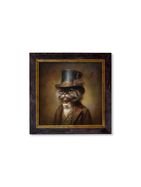 Sir Fluffington - Gentleman Persian Cat Oxford Square Frame