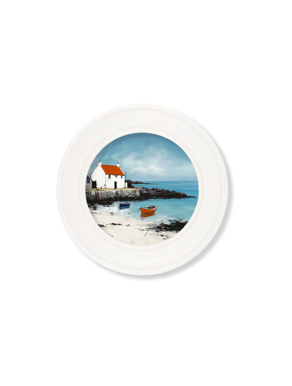 The Coastal House - Oxford White Round Frame