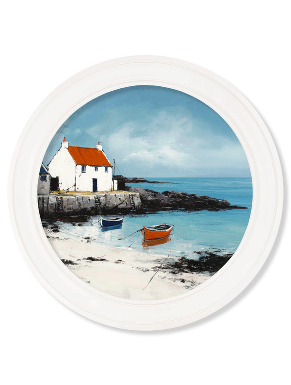 The Coastal House - Oxford White Round Frame