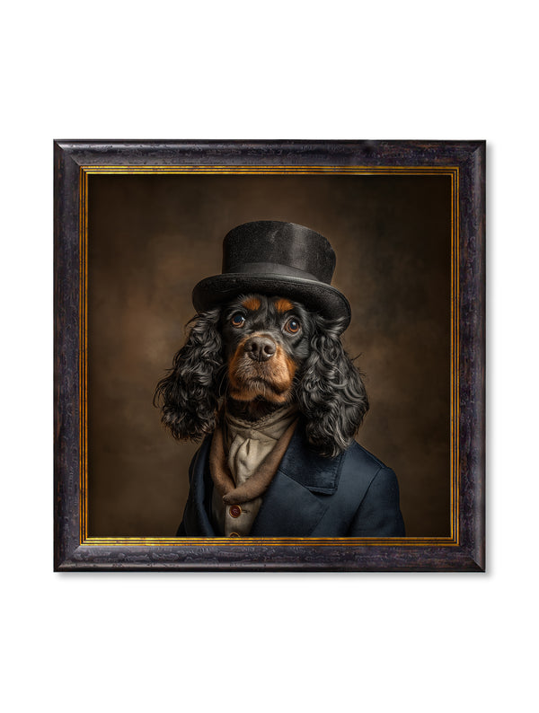 Lord Longears -  Gentleman Cocker Spaniel Oxford Square Frame