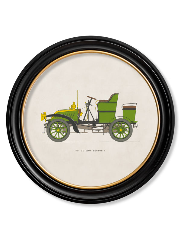 1904 De Dion Bouton 8 in Round Frame