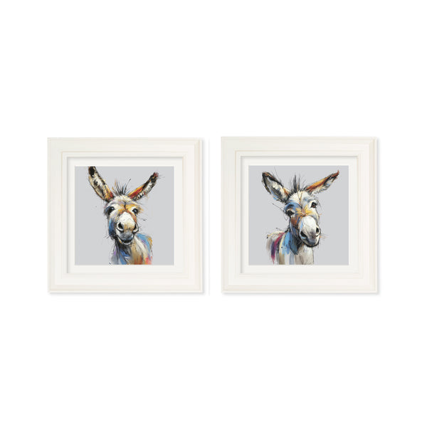 Donkey Jack & Jennet Cosy Sketch - Cream Hurstwood Square Frame