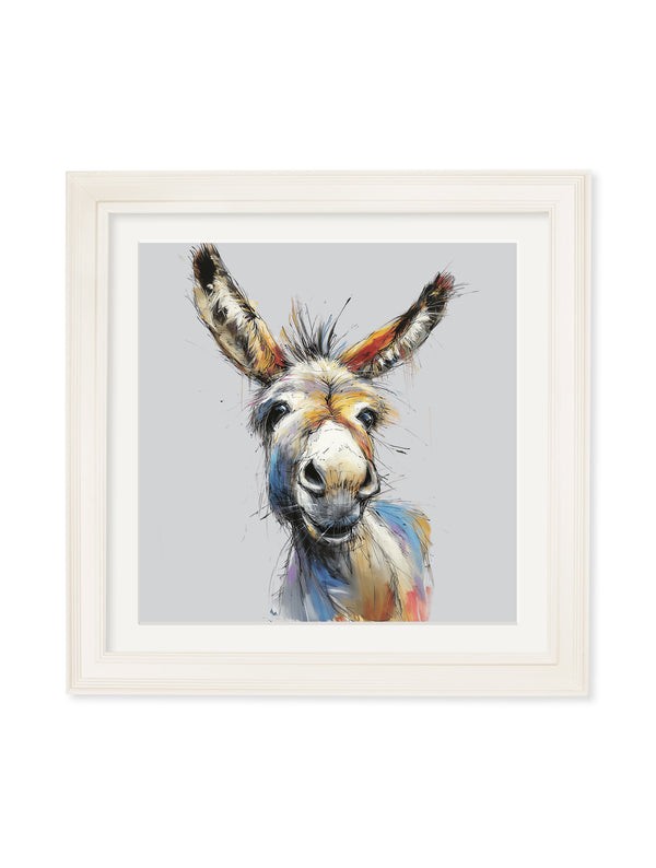 Donkey Jack & Jennet Cosy Sketch - Cream Hurstwood Square Frame