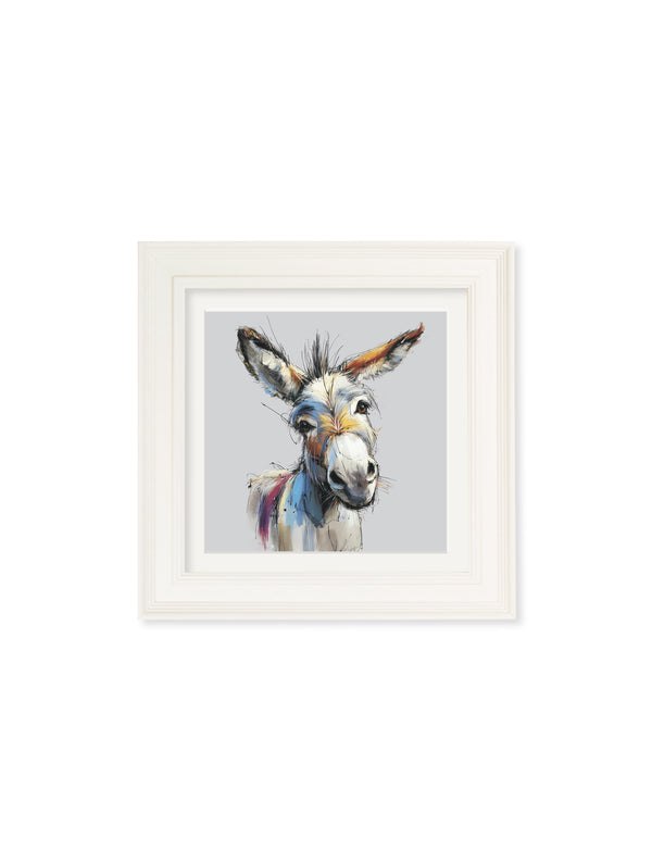 Donkey Jack & Jennet Cosy Sketch - Cream Hurstwood Square Frame