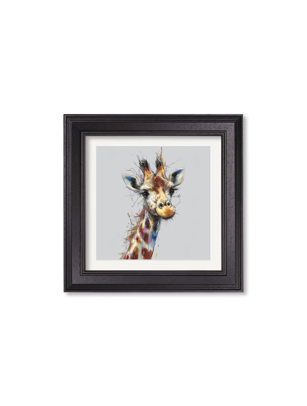 Tall Giraffe Cosy Sketch - Black Hurstwood Square Frame