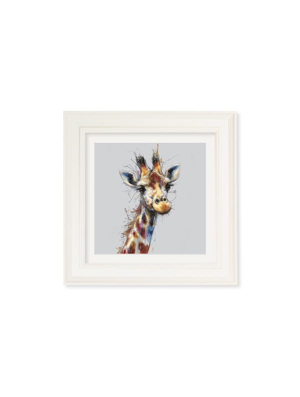 Tall Giraffe Cosy Sketch - Cream Hurstwood Square Frame