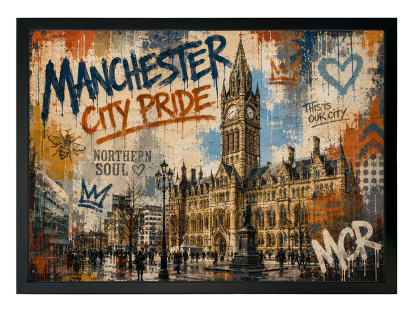 The Northern Soul Graffiti - Slim Black Frame