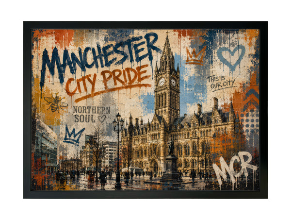The Northern Soul Graffiti - Slim Black Frame
