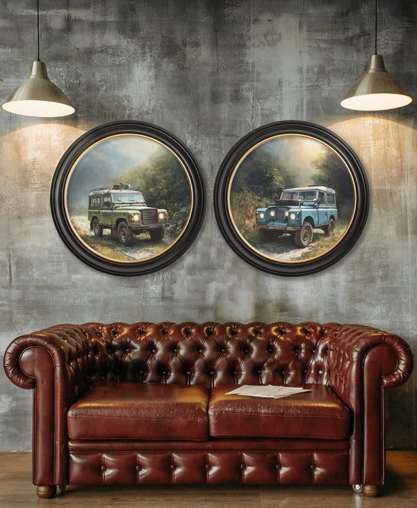 Country Track Defender Blue - Oxford Round Frame