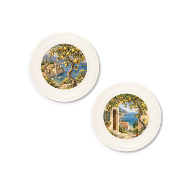 Lemon Tree Views - Oxford Strong White Round Frame