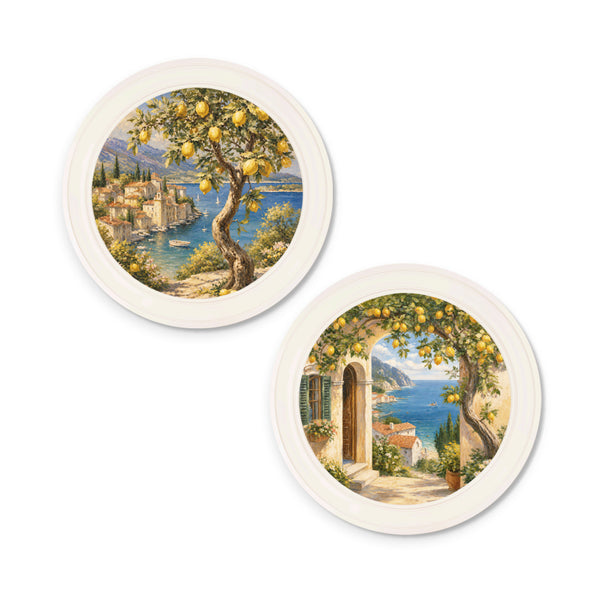 Lemon Tree Views - Oxford Strong White Round Frame