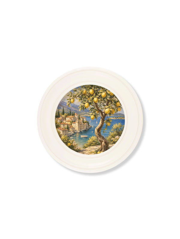 Lemon Tree Views - Oxford Strong White Round Frame