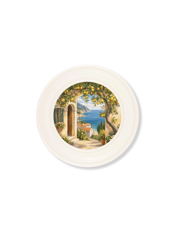 Lemon Tree Views - Oxford Strong White Round Frame