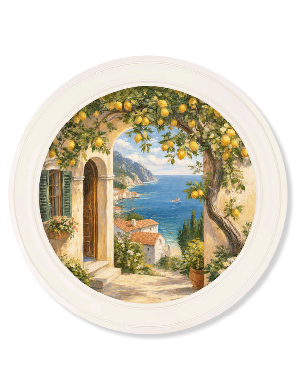 Lemon Tree Views - Oxford Strong White Round Frame
