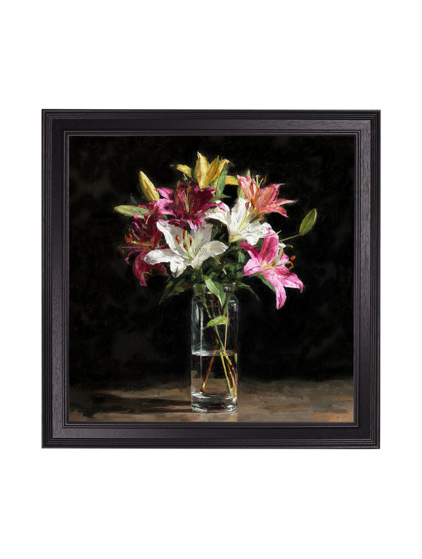 Lilies After Dark - Black Hurstwood Square Frame
