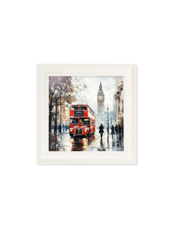 London Bus - Cream Hurstwood Square Frame