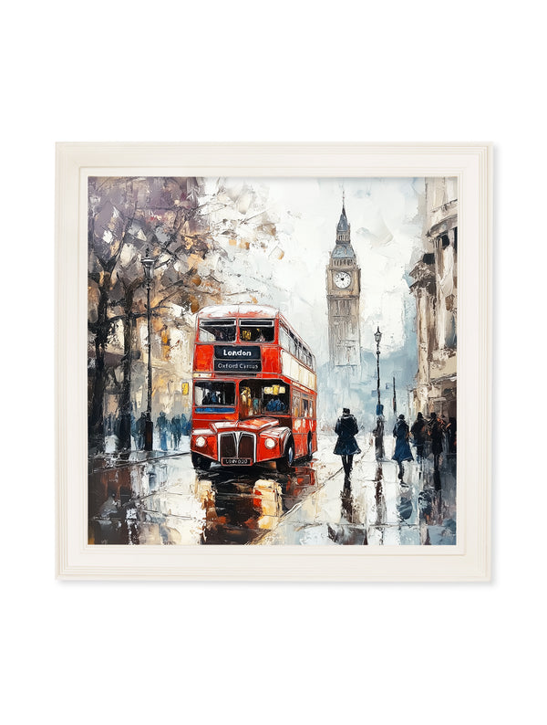 London Bus - Cream Hurstwood Square Frame