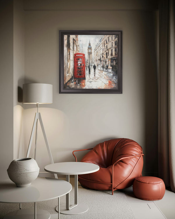 London Telephone Box - Black Hurstwood Square Frame