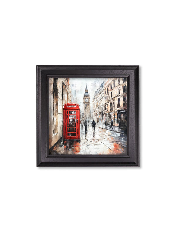 London Telephone Box - Black Hurstwood Square Frame