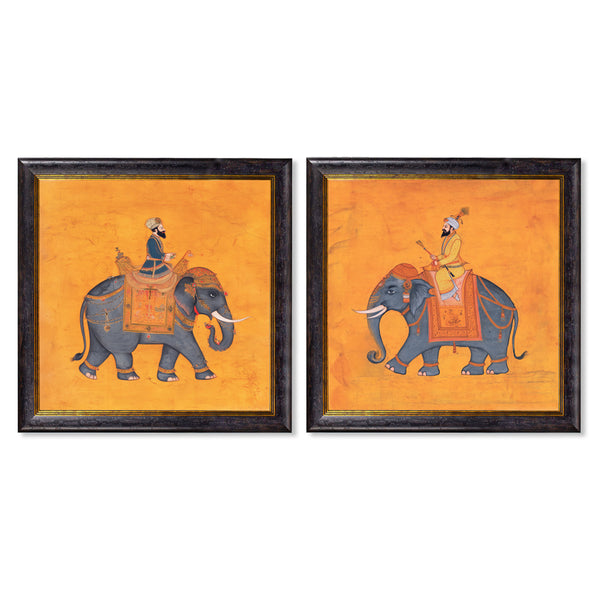 Royal Saffron Mughals - Oxford Square Frame