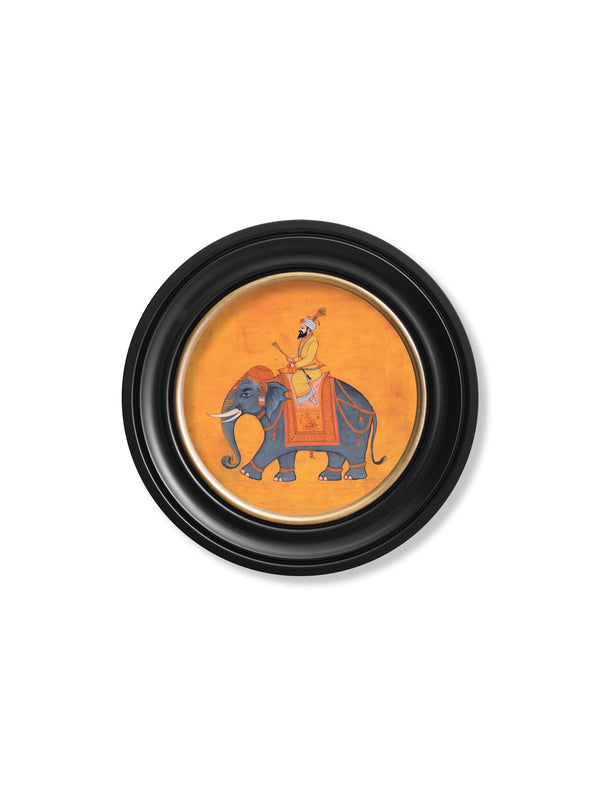 Royal Saffron Mughals - Oxford Round Frame