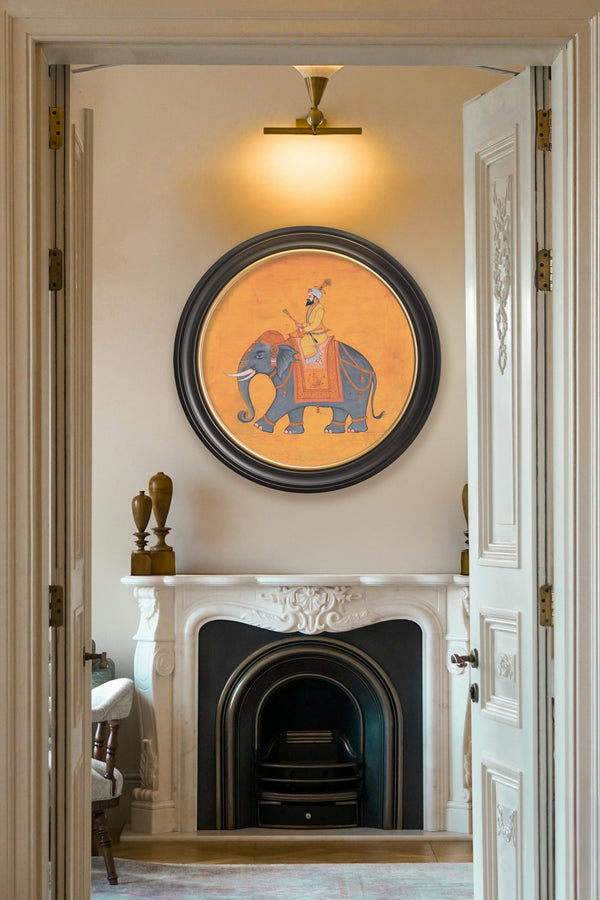 Royal Saffron Mughals - Oxford Round Frame