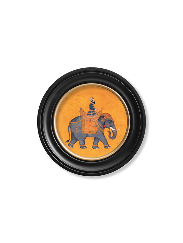 Royal Saffron Mughals - Oxford Round Frame