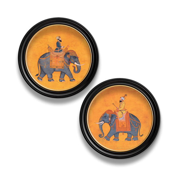 Royal Saffron Mughals - Oxford Round Frame
