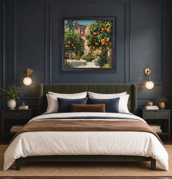 The Orange Villa - Black Hurstwood Square Frame