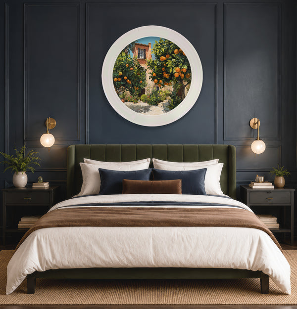 The Orange Villa - Oxford Strong White Round Frame