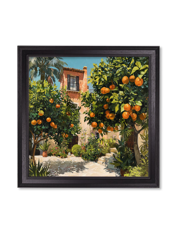 The Orange Villa - Black Hurstwood Square Frame