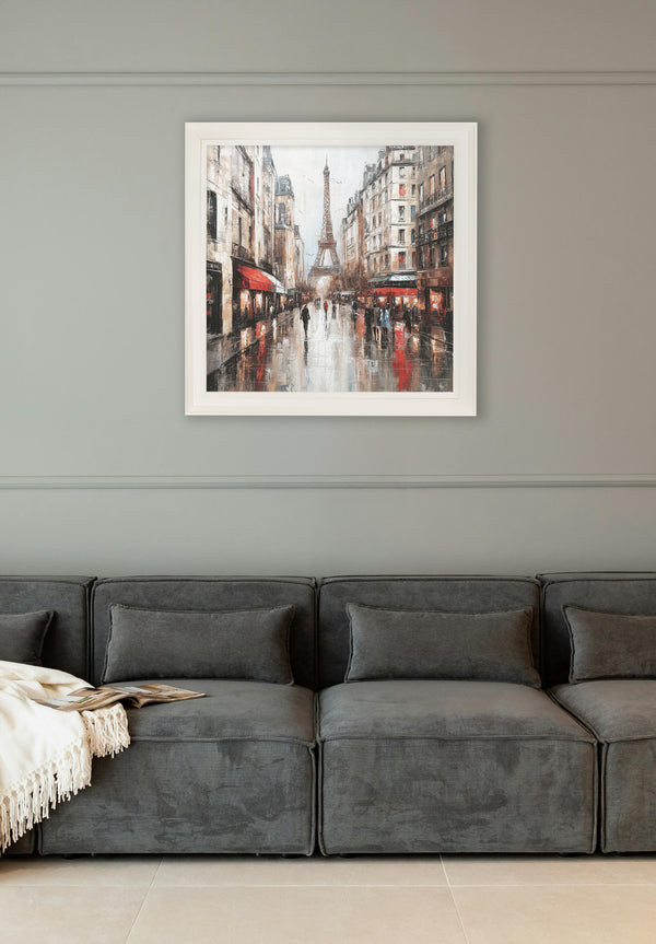 Paris Eiffel Tower - Cream Hurstwood Square Frame