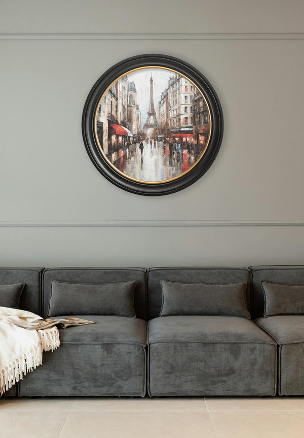 Paris Eiffel Tower - Oxford Round Frame