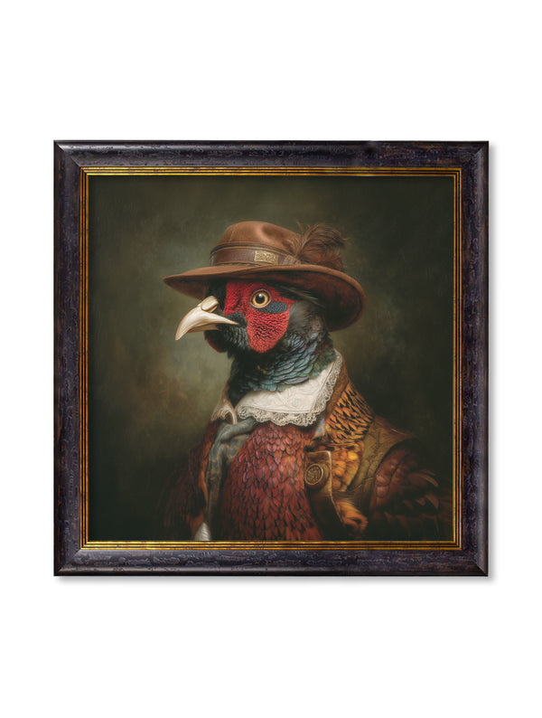 Baron Von Beak - Huntsman Pheasant Oxford Square Frame