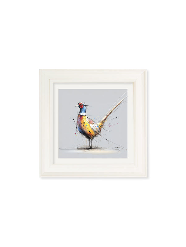 Plump Pheasant Cosy Sketch - Cream Hurstwood Square Frame