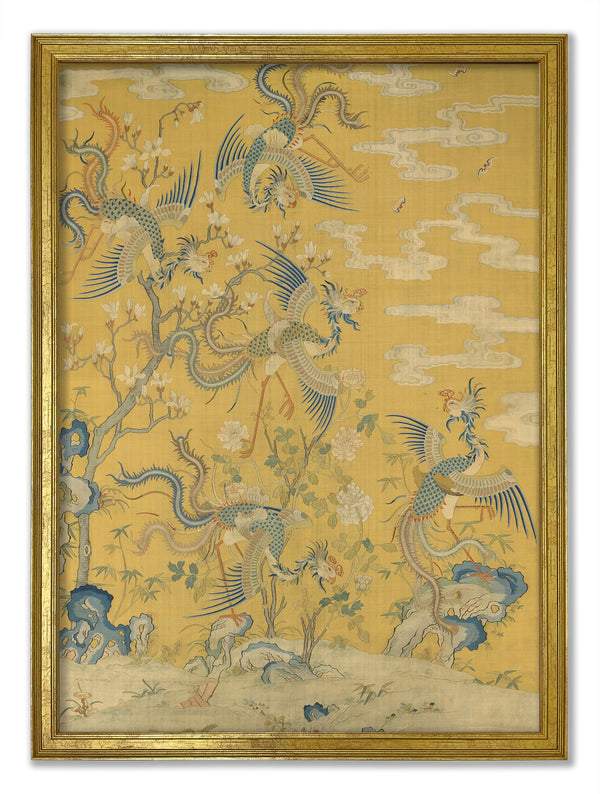 Phoenixes in a Garden Set of 2