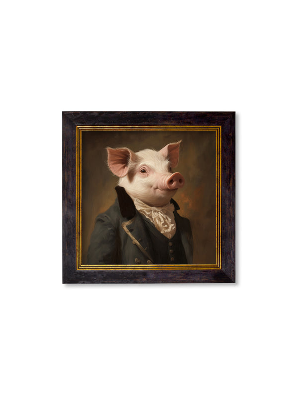 Duke of Truffleton - Gentleman Pig Oxford Square Frame