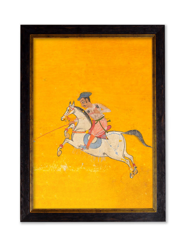 c.17th Century Indian Polo Players Triptych